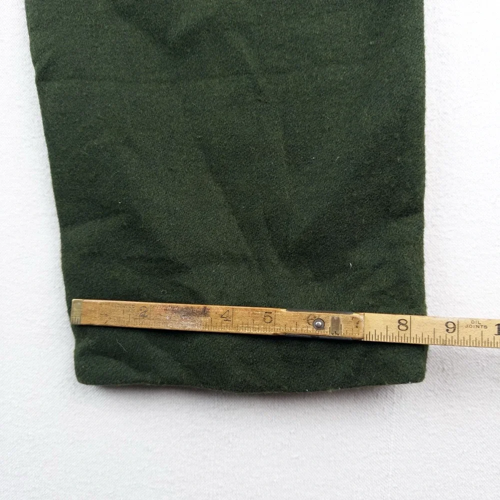 70's Vtg Woolrich Hunting Malone Pants 34x26 Wool Forest Green High Rise 12